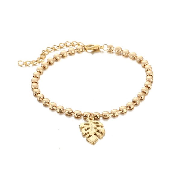 **ANNIE* 5-Pc Gold Leaf x Gem Fashion Bracelet Set - Picture 10 of 11